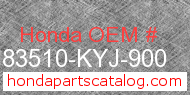 Honda 83510-KYJ-900 genuine part number image
