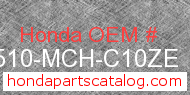 Honda 83510-MCH-C10ZE genuine part number image