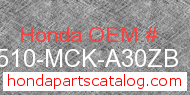 Honda 83510-MCK-A30ZB genuine part number image
