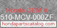Honda 83510-MCV-000ZF genuine part number image