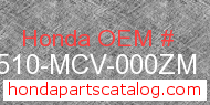 Honda 83510-MCV-000ZM genuine part number image