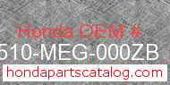 Honda 83510-MEG-000ZB genuine part number image