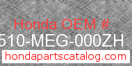 Honda 83510-MEG-000ZH genuine part number image