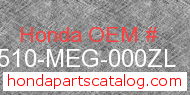 Honda 83510-MEG-000ZL genuine part number image