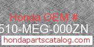 Honda 83510-MEG-000ZN genuine part number image