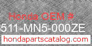 Honda 83511-MN5-000ZE genuine part number image