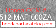 Honda 83512-MAF-000ZA genuine part number image