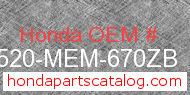 Honda 83520-MEM-670ZB genuine part number image