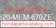 Honda 83520-MEM-670ZE genuine part number image