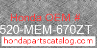 Honda 83520-MEM-670ZT genuine part number image