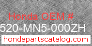 Honda 83520-MN5-000ZH genuine part number image