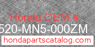 Honda 83520-MN5-000ZM genuine part number image