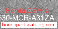 Honda 83530-MCR-A31ZA genuine part number image