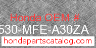Honda 83530-MFE-A30ZA genuine part number image