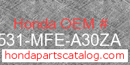 Honda 83531-MFE-A30ZA genuine part number image