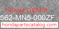 Honda 83562-MN5-000ZF genuine part number image