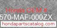 Honda 83570-MAF-000ZX genuine part number image