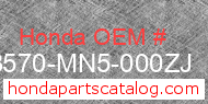 Honda 83570-MN5-000ZJ genuine part number image