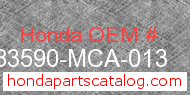 Honda 83590-MCA-013 genuine part number image