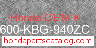 Honda 83600-KBG-940ZC genuine part number image