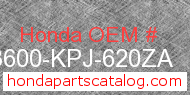 Honda 83600-KPJ-620ZA genuine part number image