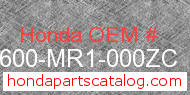 Honda 83600-MR1-000ZC genuine part number image