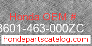 Honda 83601-463-000ZC genuine part number image