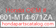 Honda 83601-MT4-671ZA genuine part number image