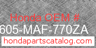 Honda 83605-MAF-770ZA genuine part number image
