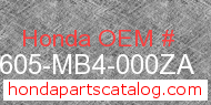 Honda 83605-MB4-000ZA genuine part number image
