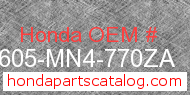 Honda 83605-MN4-770ZA genuine part number image