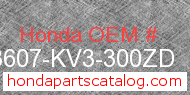Honda 83607-KV3-300ZD genuine part number image