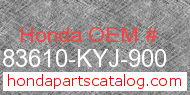Honda 83610-KYJ-900 genuine part number image