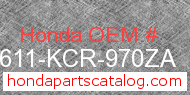 Honda 83611-KCR-970ZA genuine part number image