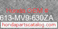 Honda 83613-MV9-630ZA genuine part number image