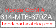 Honda 83614-MT6-670ZA genuine part number image