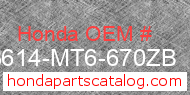 Honda 83614-MT6-670ZB genuine part number image