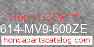 Honda 83614-MV9-600ZE genuine part number image