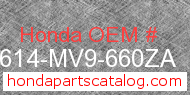 Honda 83614-MV9-660ZA genuine part number image