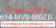 Honda 83614-MV9-660ZB genuine part number image