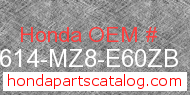 Honda 83614-MZ8-E60ZB genuine part number image