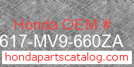 Honda 83617-MV9-660ZA genuine part number image