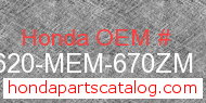 Honda 83620-MEM-670ZM genuine part number image