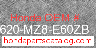 Honda 83620-MZ8-E60ZB genuine part number image
