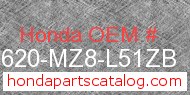 Honda 83620-MZ8-L51ZB genuine part number image