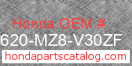 Honda 83620-MZ8-V30ZF genuine part number image