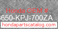 Honda 83650-KPJ-700ZA genuine part number image