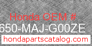 Honda 83650-MAJ-G00ZE genuine part number image