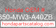 Honda 83650-MW3-A40ZB genuine part number image