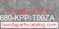 Honda 83680-KPP-T00ZA genuine part number image